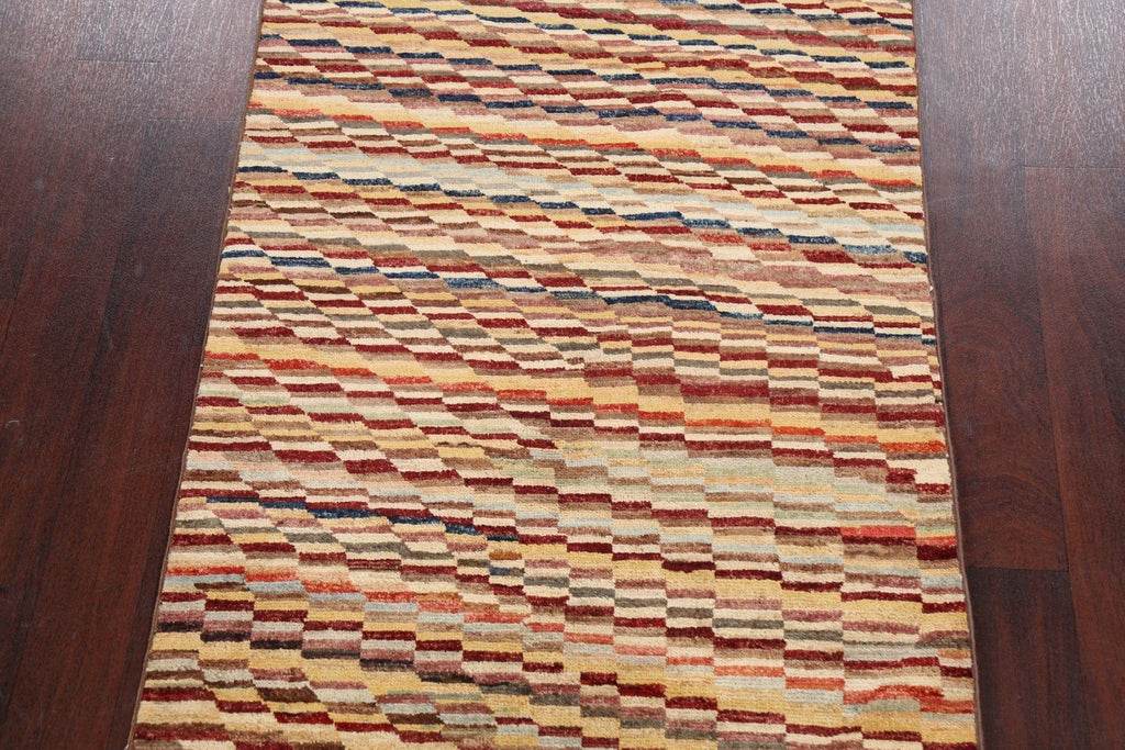 Modern Gabbeh Kashkoli Oriental Area Rug 3x5