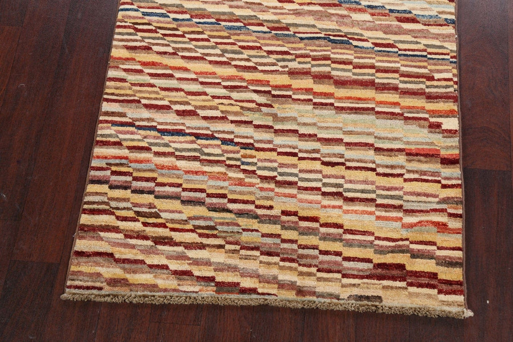 Modern Gabbeh Kashkoli Oriental Area Rug 3x5