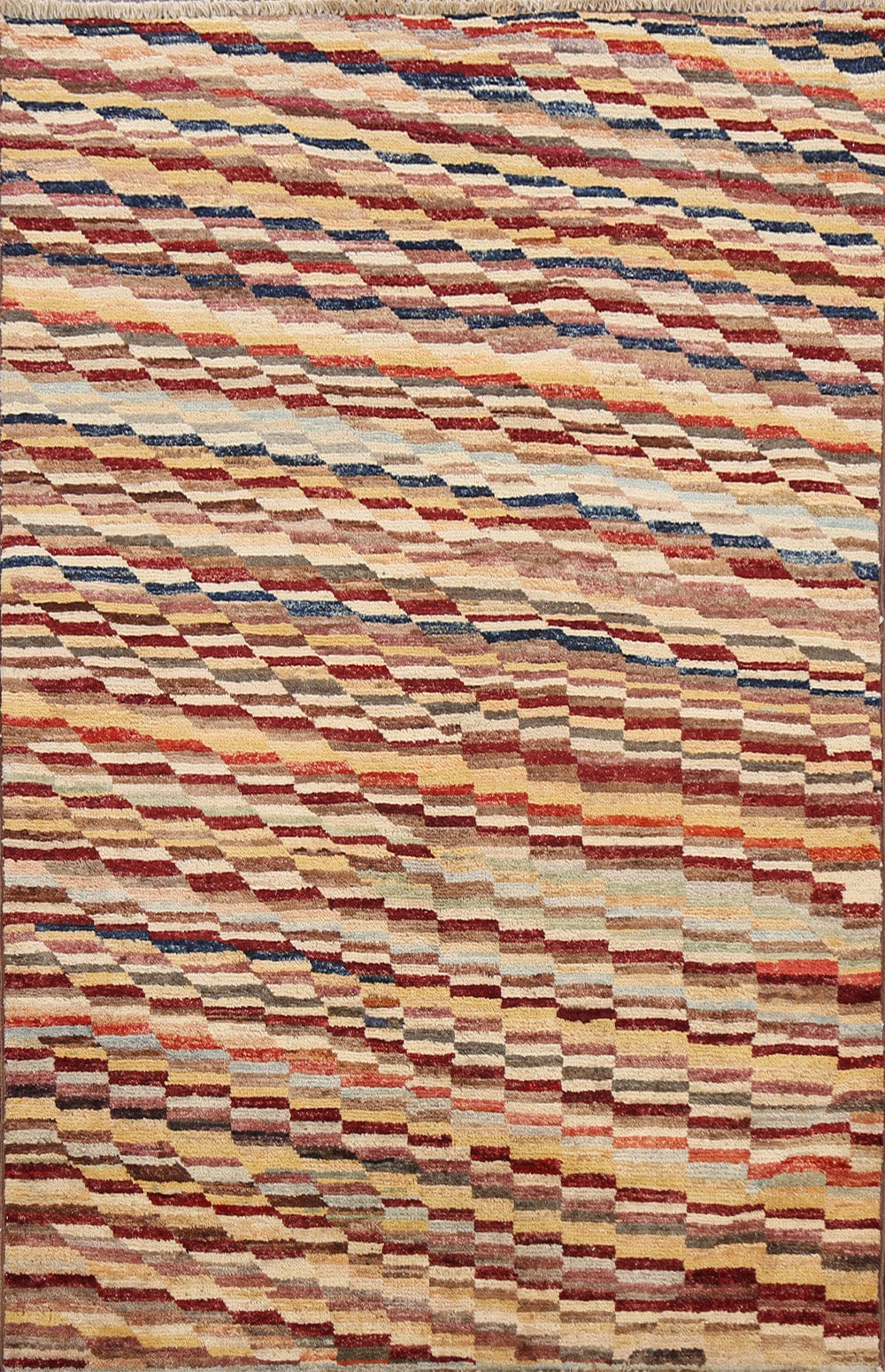 Modern Gabbeh Kashkoli Oriental Area Rug 3x5