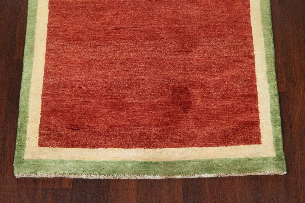 Bordered Gabbeh Kashkoli Oriental Area Rug 3x5