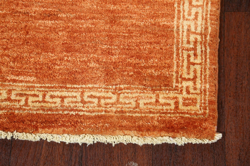 Bordered Gabbeh Kashkoli Oriental Runner Rug 3x10