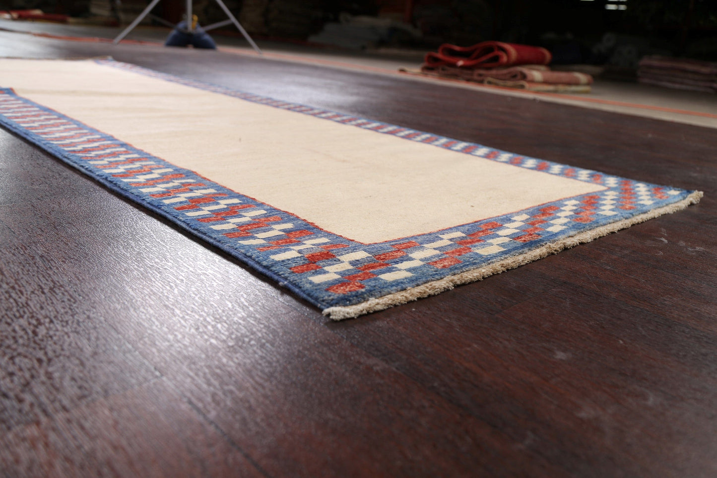 Modern Gabbeh Kashkoli Oriental Runner Rug 3x8