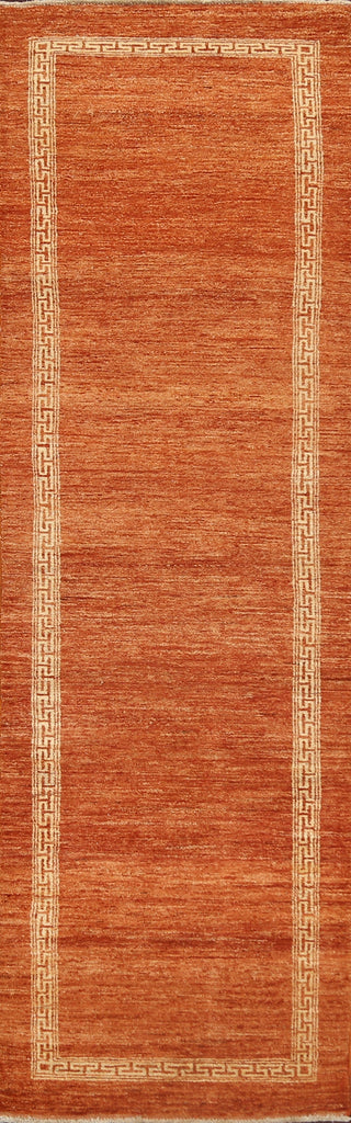 Bordered Gabbeh Kashkoli Oriental Runner Rug 3x10