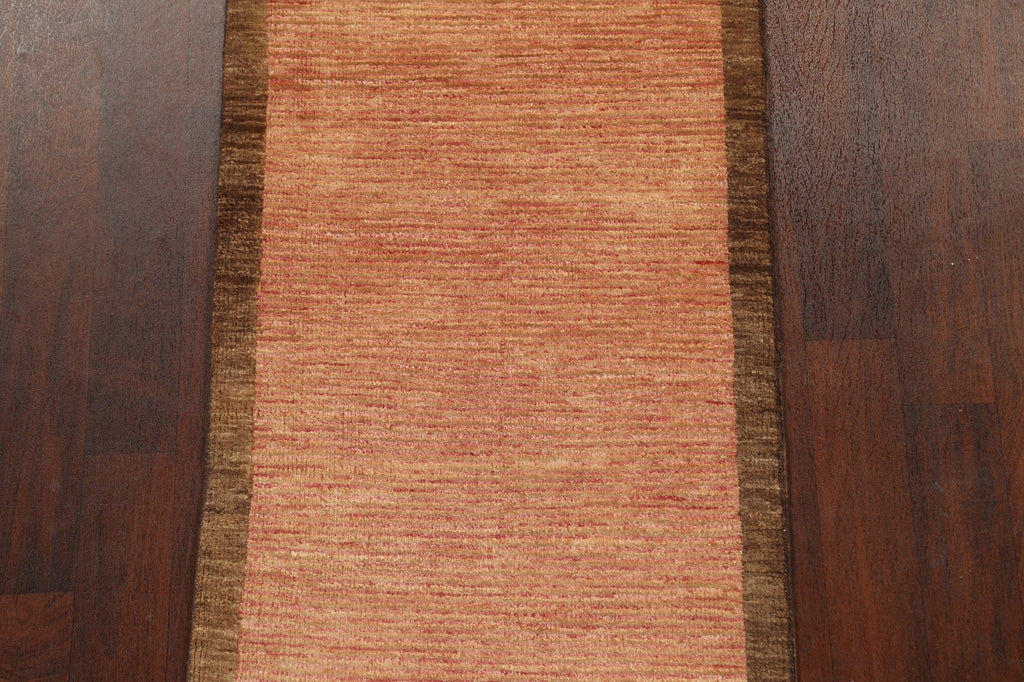 Bordered Gabbeh Kashkoli Oriental Runner Rug 3x12