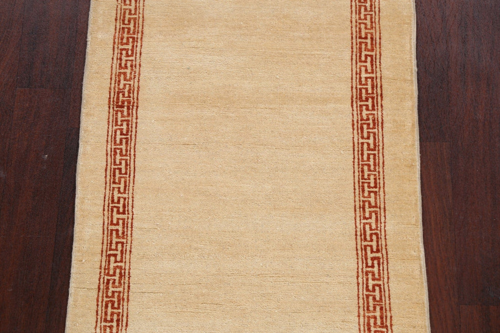 Bordered Gabbeh Kashkoli Oriental Runner Rug 3x10