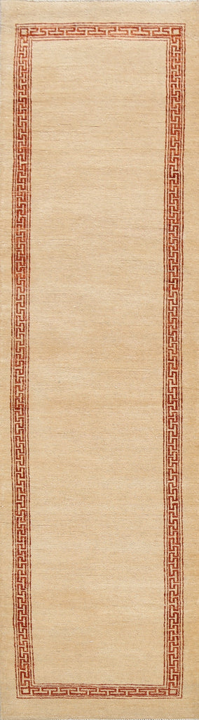 Bordered Gabbeh Kashkoli Oriental Runner Rug 3x10