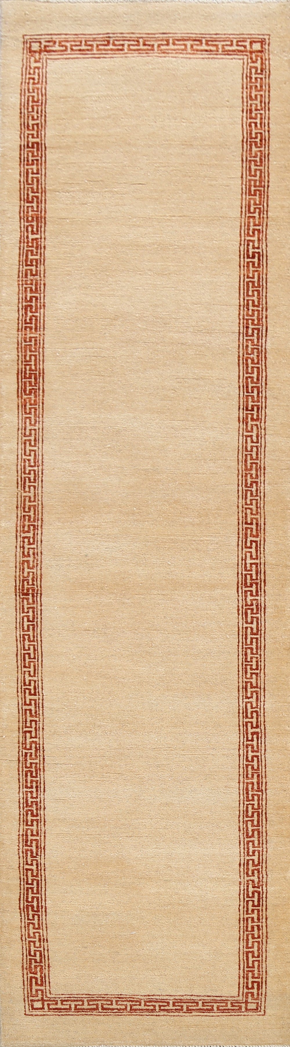 Bordered Gabbeh Kashkoli Oriental Runner Rug 3x10