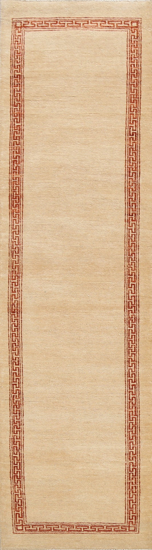 Bordered Gabbeh Kashkoli Oriental Runner Rug 3x10