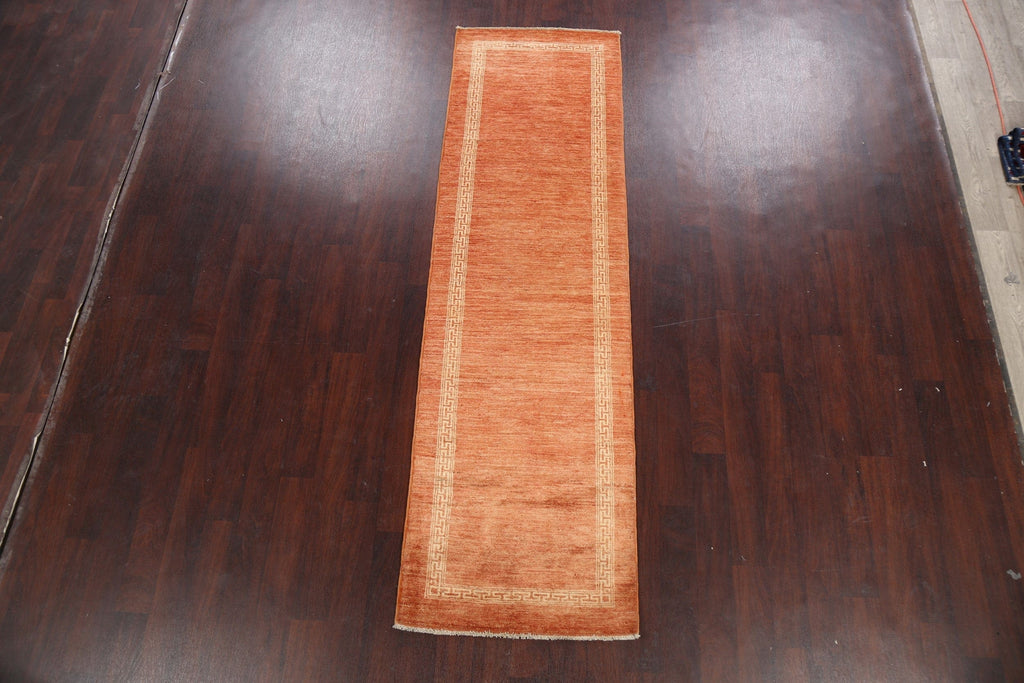 Bordered Gabbeh Kashkoli Oriental Runner Rug 3x9