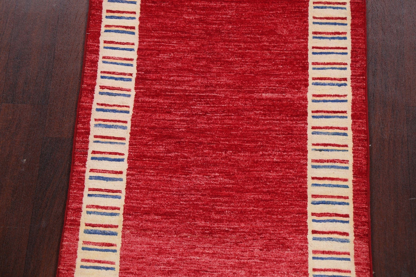 Bordered Gabbeh Kashkoli Oriental Runner Rug 3x10