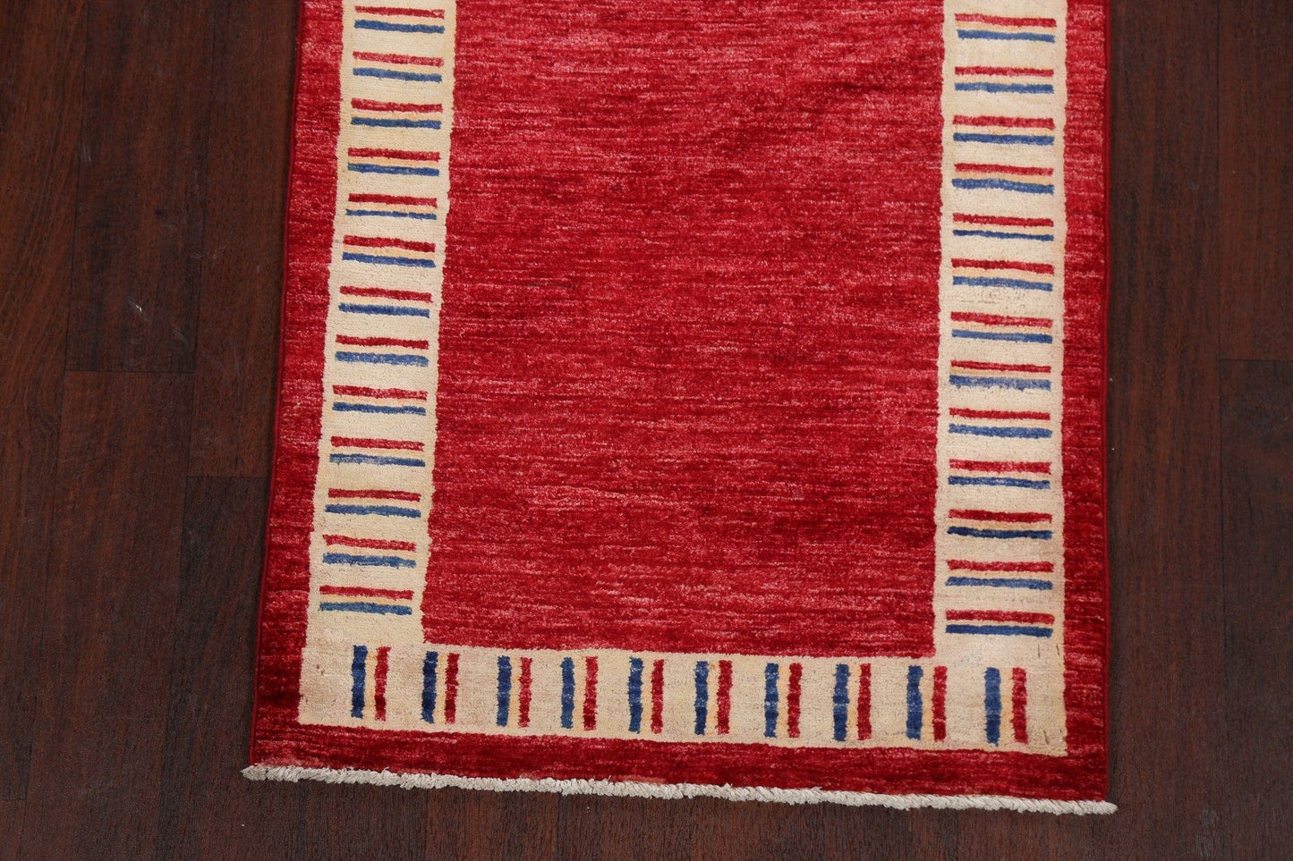 Bordered Gabbeh Kashkoli Oriental Runner Rug 3x10