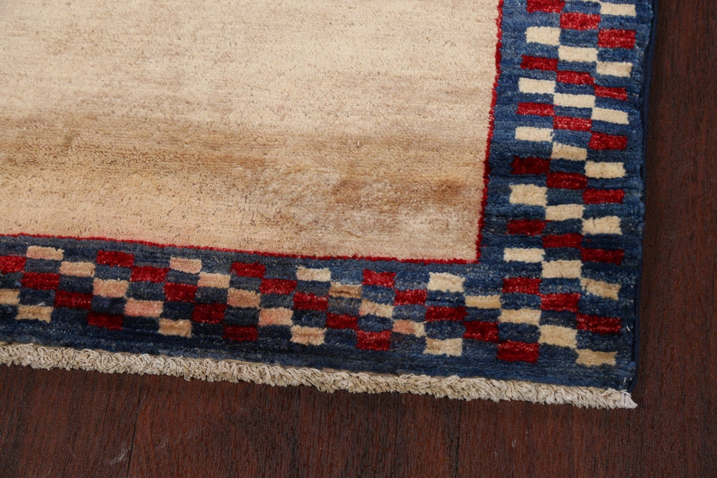 Modern Gabbeh Kashkoli Oriental Runner Rug 3x10