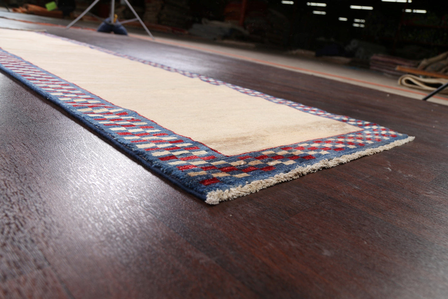 Modern Gabbeh Kashkoli Oriental Runner Rug 3x10