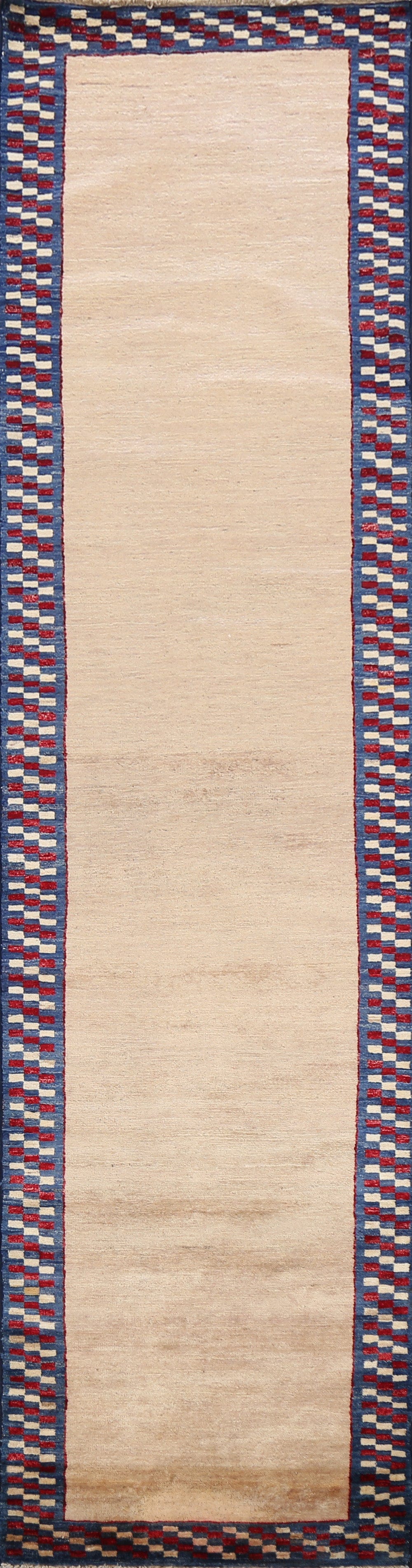 Modern Gabbeh Kashkoli Oriental Runner Rug 3x10