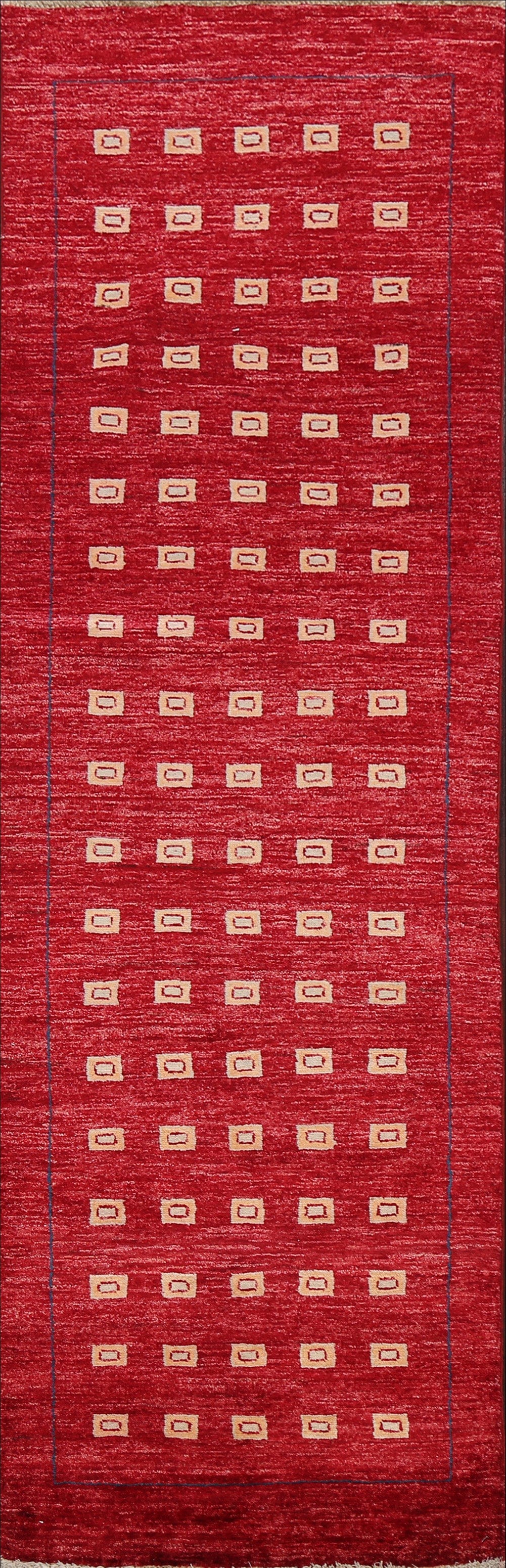 Geometric Gabbeh Kashkoli Oriental Runner Rug 3x8