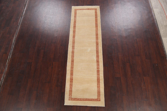 Bordered Gabbeh Kashkoli Oriental Runner Rug 3x9