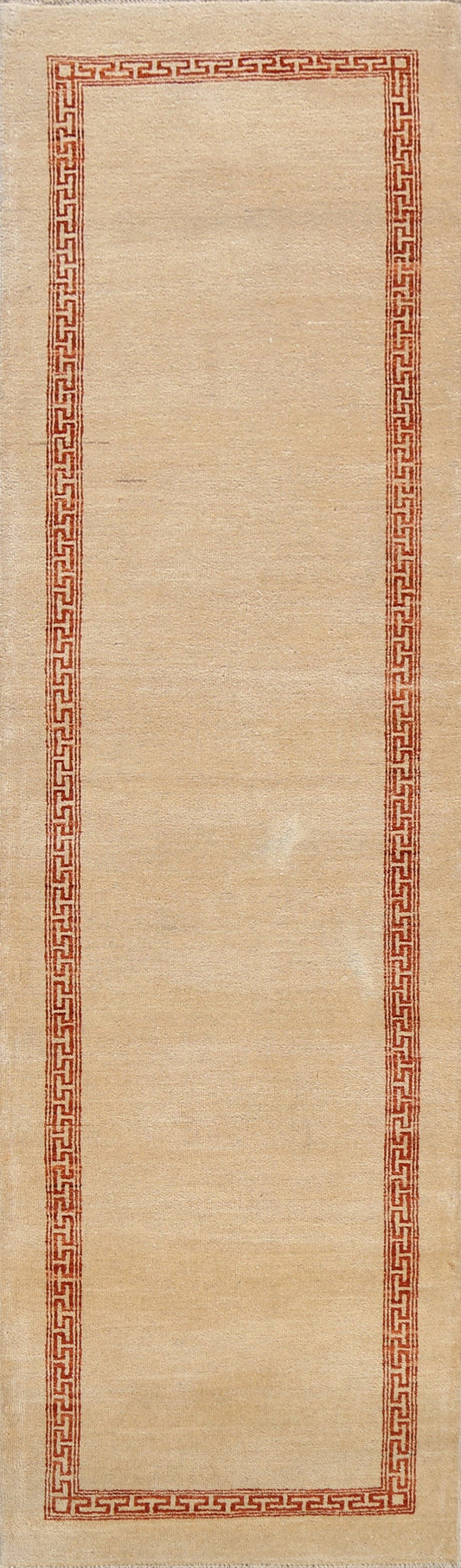 Bordered Gabbeh Kashkoli Oriental Runner Rug 3x9