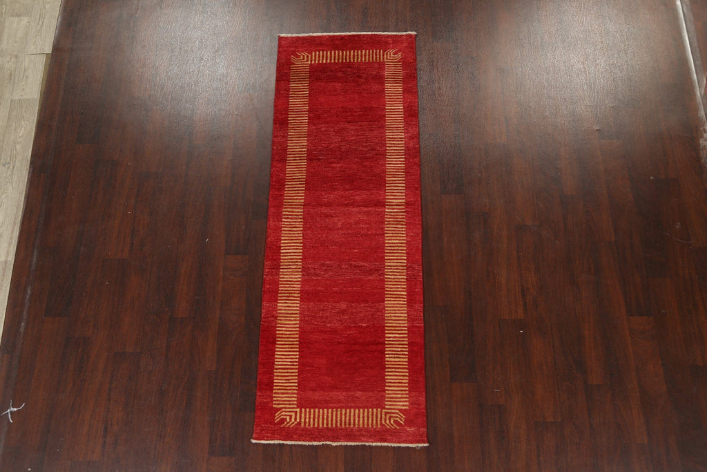 Gabbeh Kashkoli Oriental Runner Rug 3x8