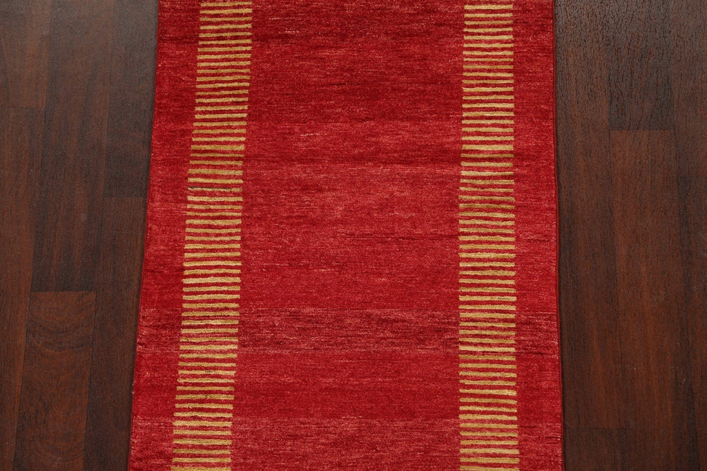 Gabbeh Kashkoli Oriental Runner Rug 3x8