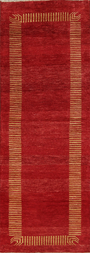 Gabbeh Kashkoli Oriental Runner Rug 3x8