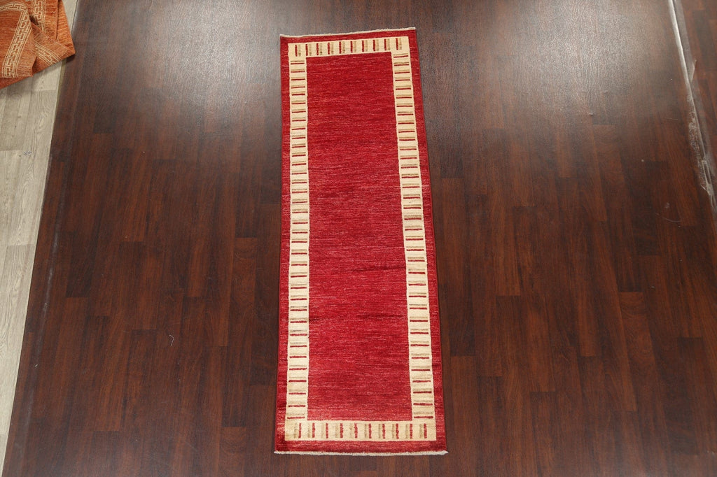 Gabbeh Kashkoli Oriental Runner Rug 3x8