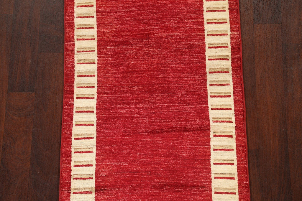 Gabbeh Kashkoli Oriental Runner Rug 3x8