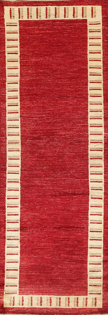 Gabbeh Kashkoli Oriental Runner Rug 3x8