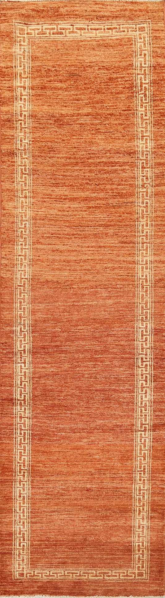 Bordered Gabbeh Kashkoli Oriental Runner Rug 3x9