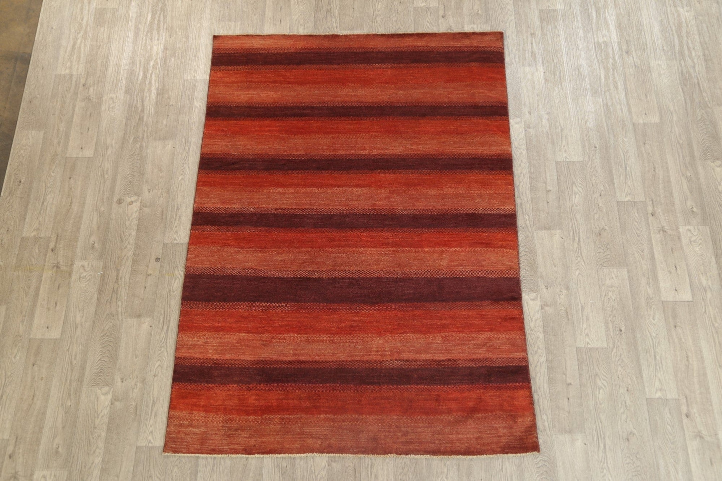 Modern Gabbeh Kashkoli Oriental Area Rug 6x8