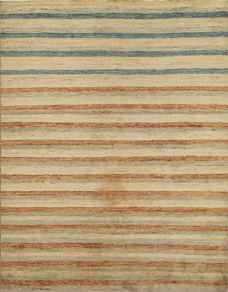 Stripe Modern Gabbeh Kashkoli Oriental Area Rug 5x6