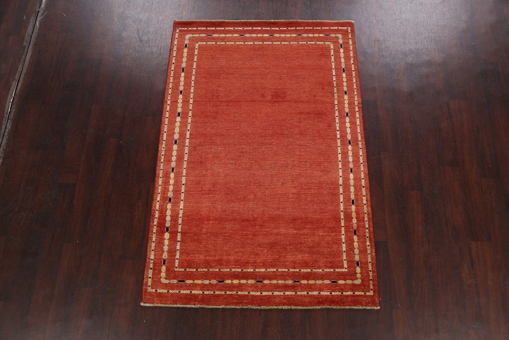 Bordered Gabbeh Kashkoli Oriental Area Rug 5x7