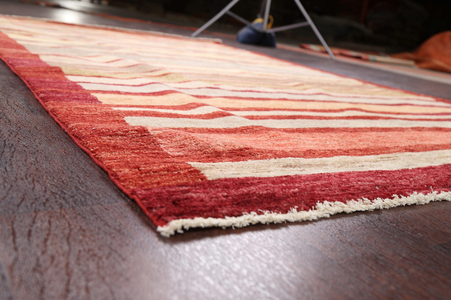 Stripe Gabbeh Kashkoli Oriental Area Rug 5x8