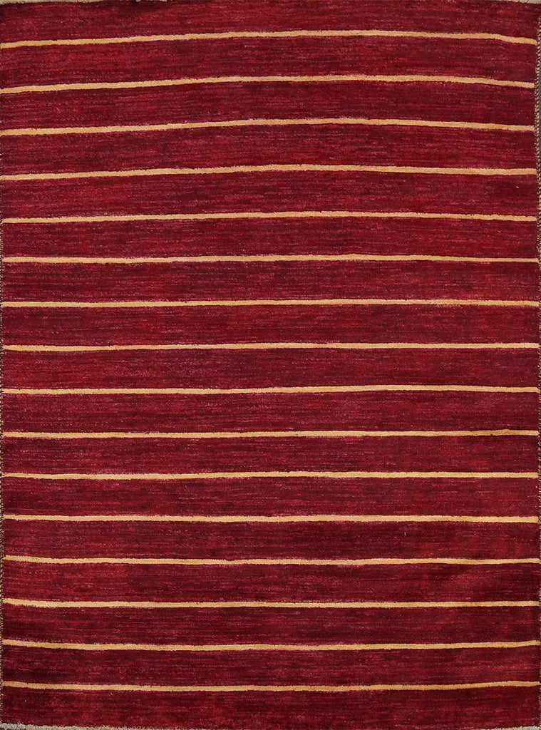 Stripe Gabbeh Kashkoli Oriental Area Rug 5x6