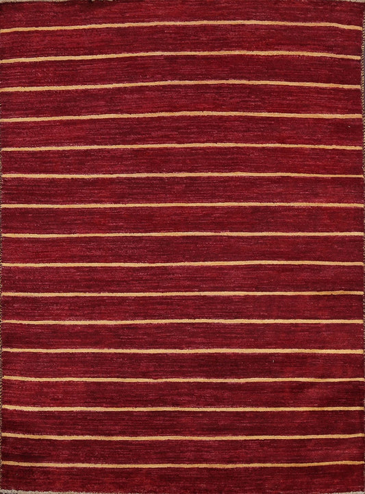 Stripe Gabbeh Kashkoli Oriental Area Rug 5x6