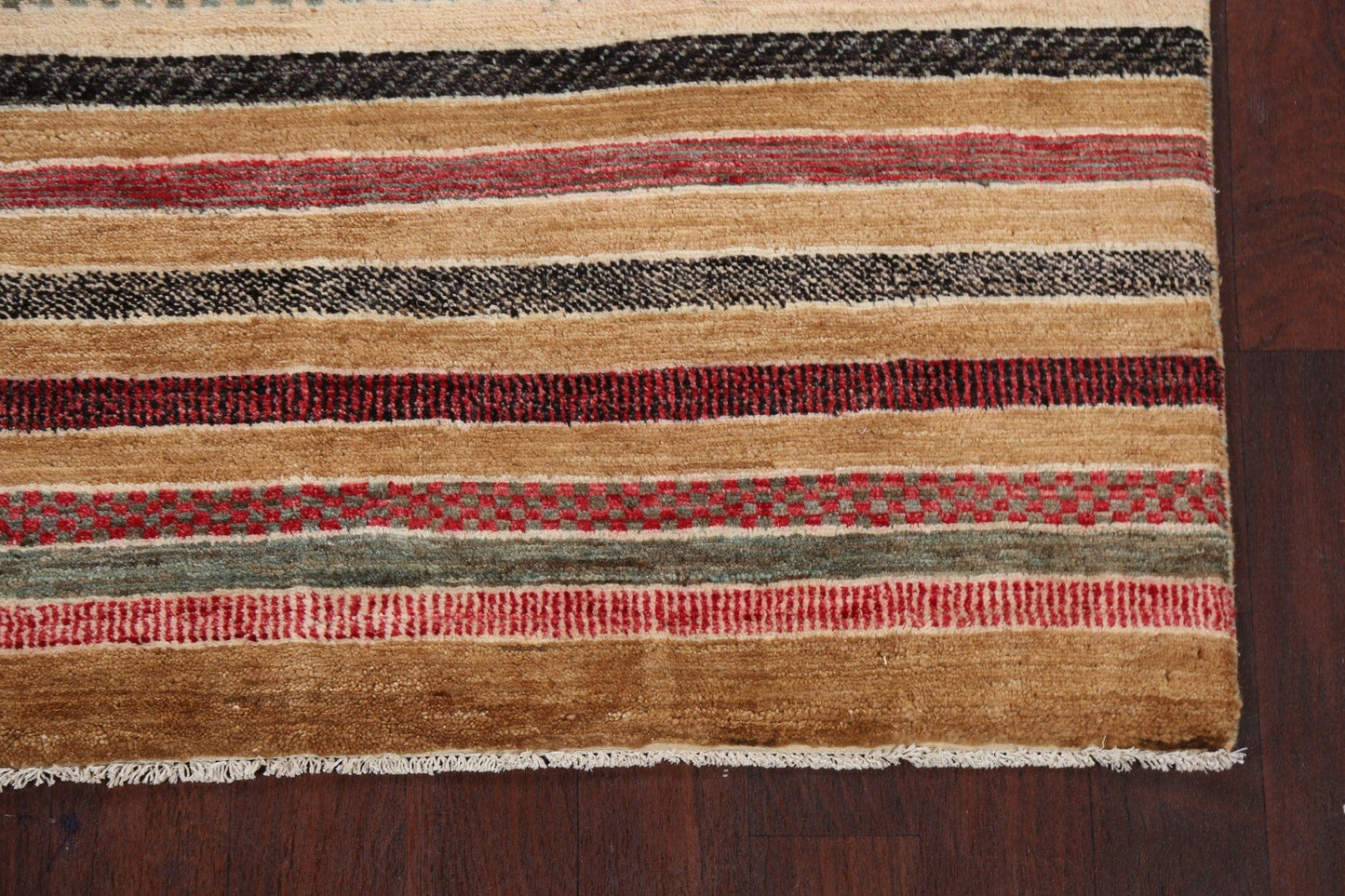 Stripe Gabbeh Kashkoli Oriental Area Rug 4x7