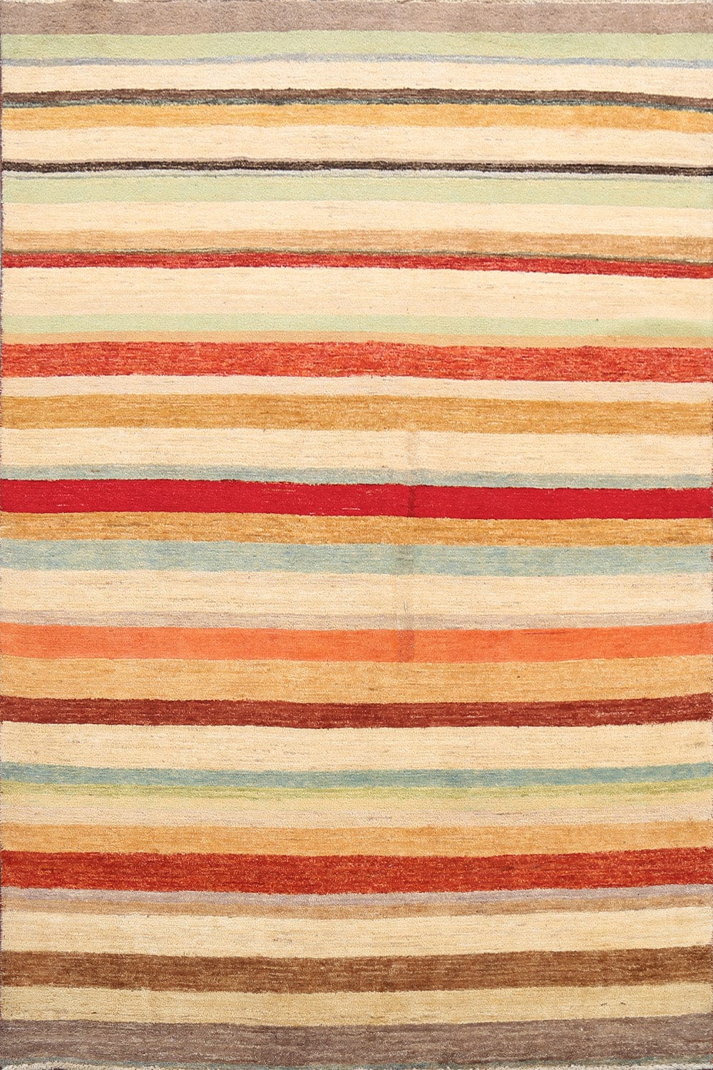 Stripe Gabbeh Kashkoli Oriental Area Rug 6x8