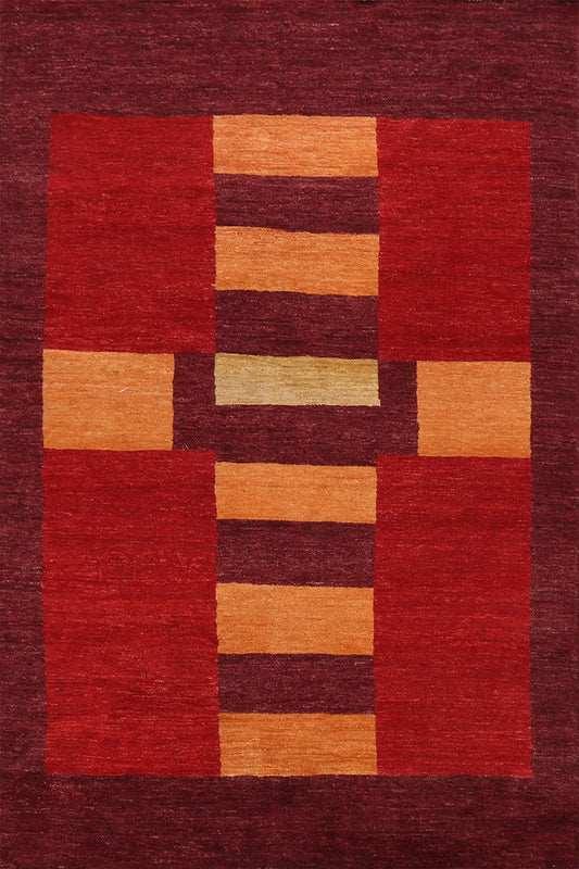 Geometric Gabbeh Kashkoli Oriental Area Rug 6x8