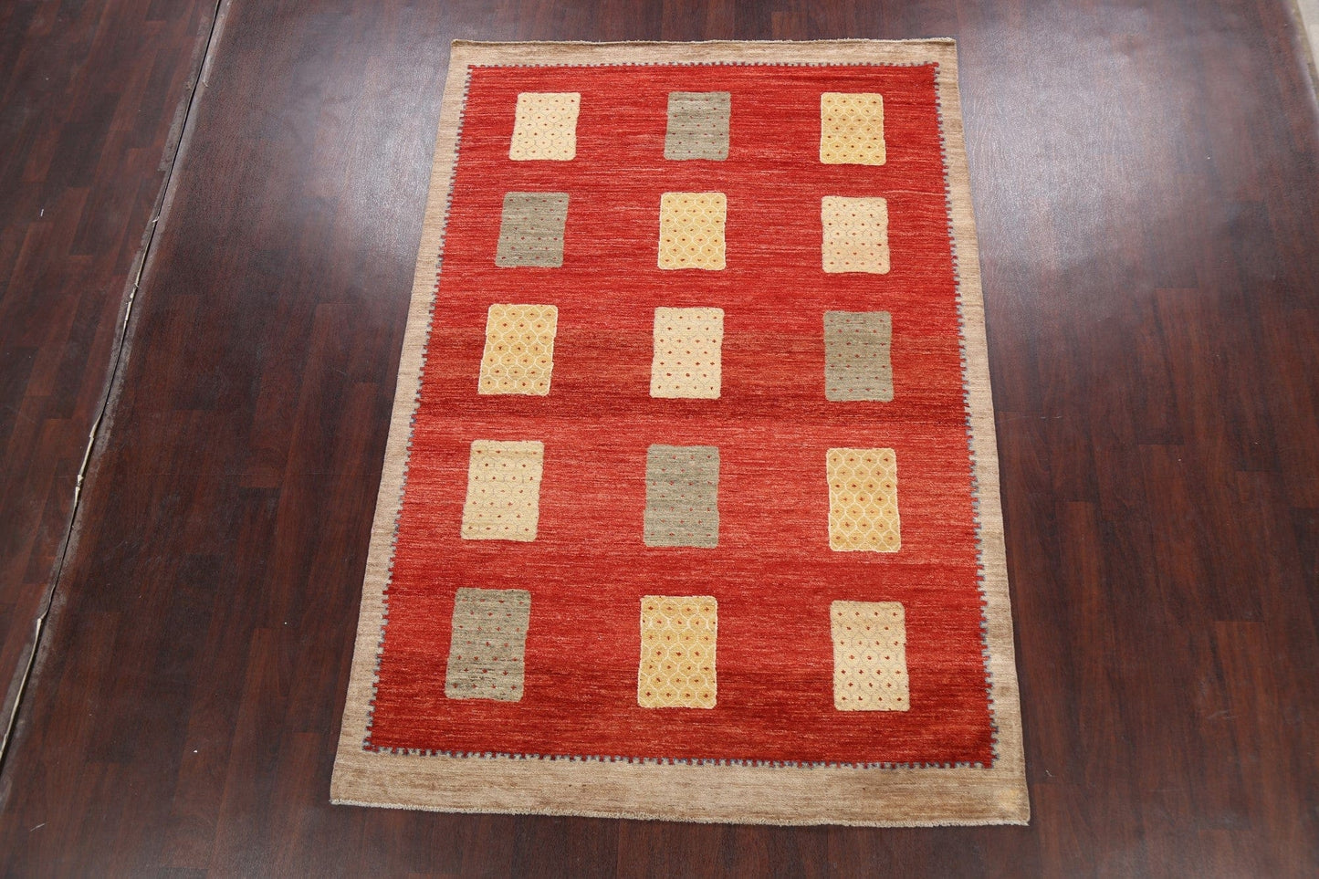 Geometric Gabbeh Kashkoli Oriental Area Rug 6x8