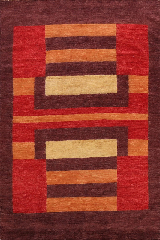 Geometric Gabbeh Kashkoli Oriental Area Rug 6x8