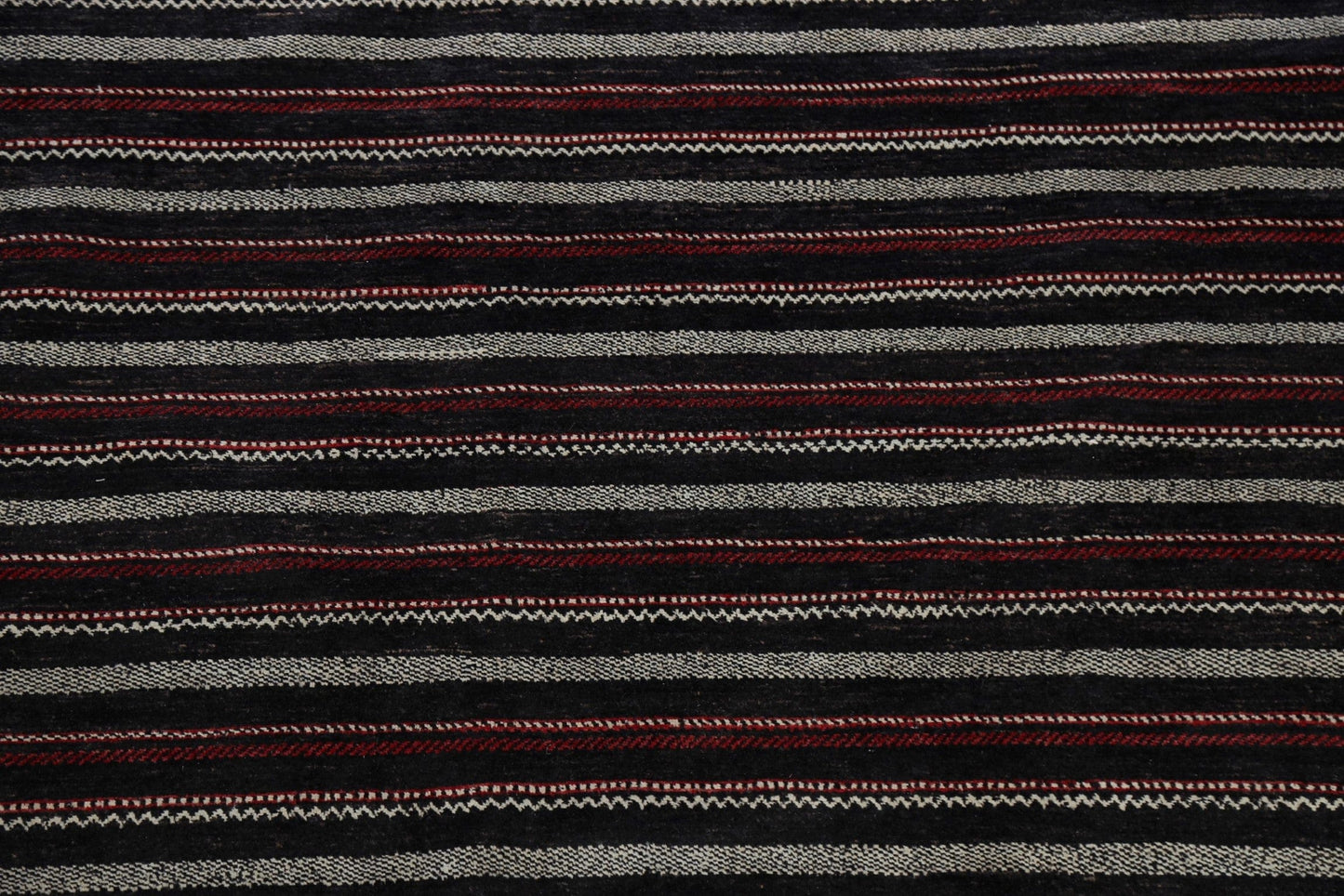 Stripe Gabbeh Kashkoli Oriental Area Rug 9x12