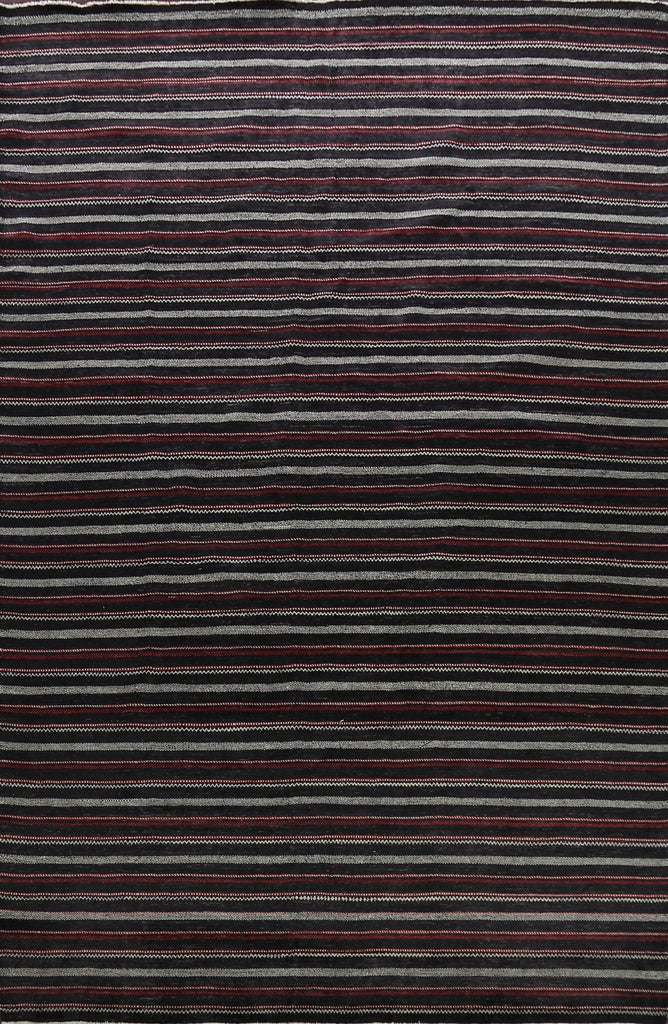 Stripe Gabbeh Kashkoli Oriental Area Rug 9x12