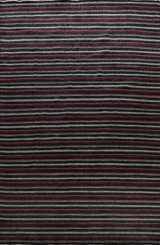 Stripe Gabbeh Kashkoli Oriental Area Rug 9x12