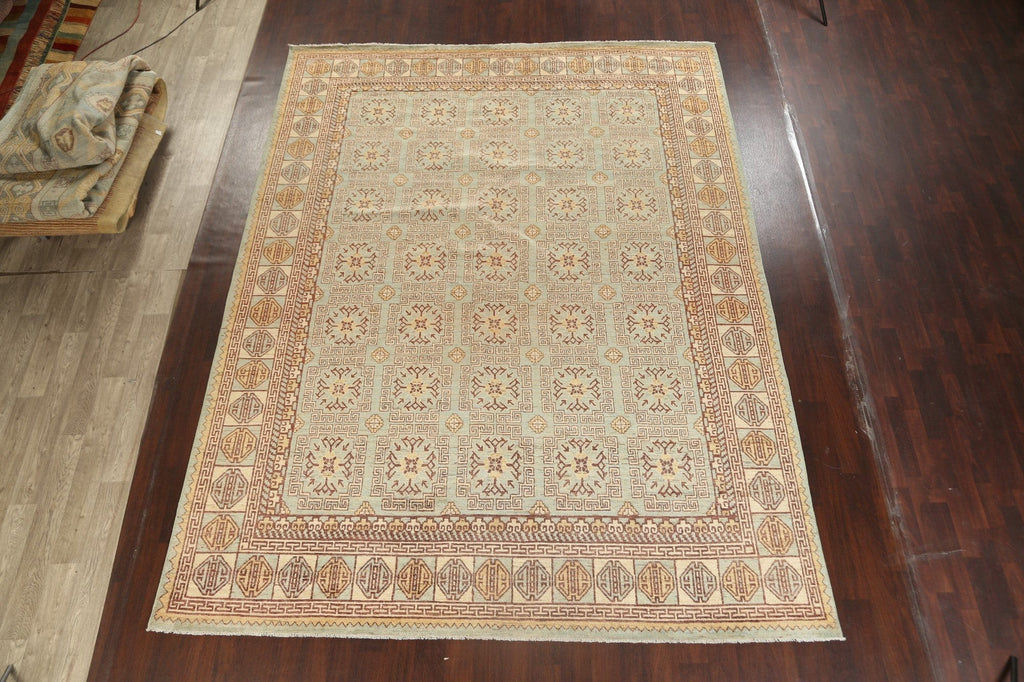 Geometric Khotan Oriental Area Rug 10x13