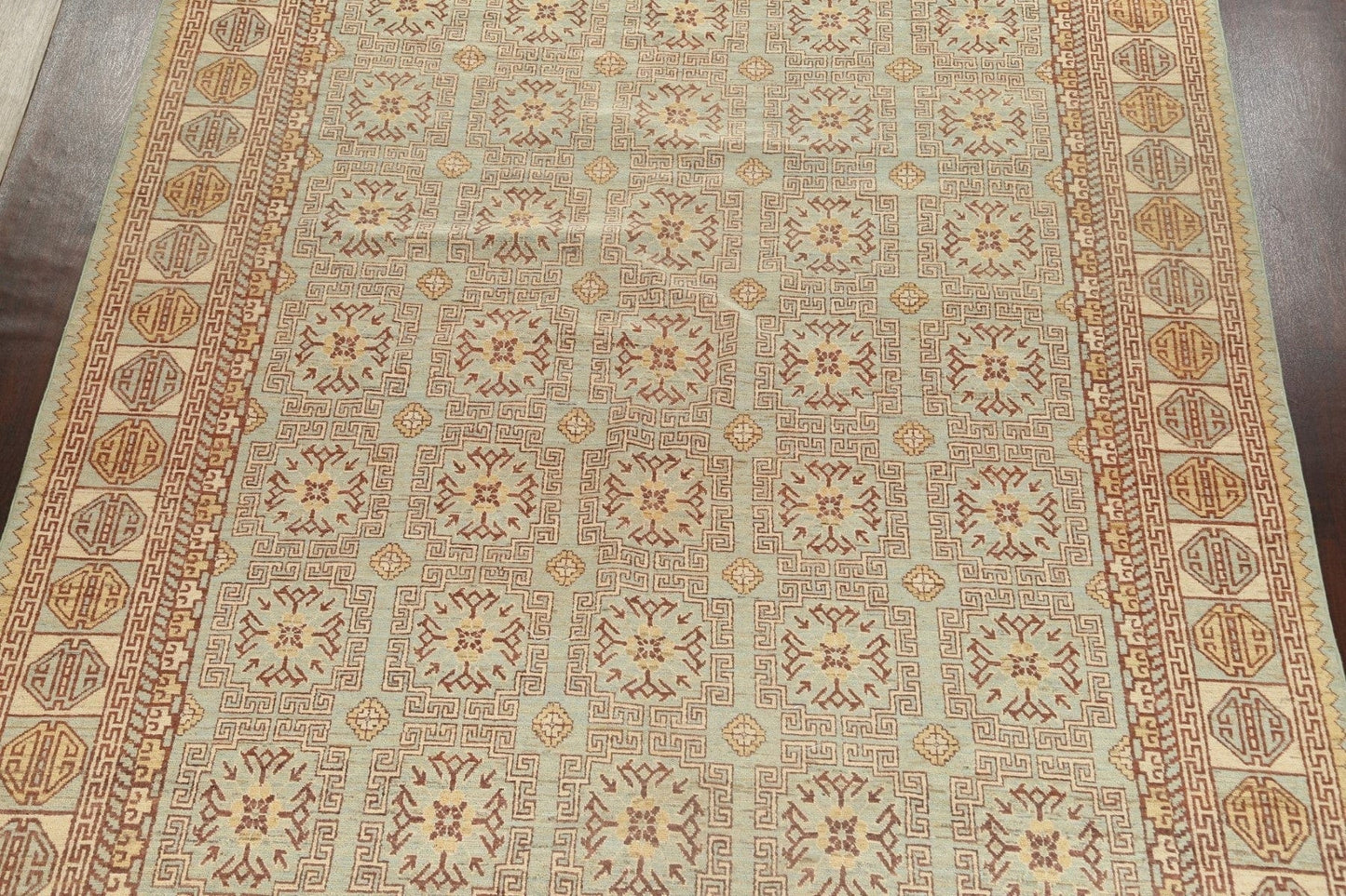 Geometric Khotan Oriental Area Rug 10x13