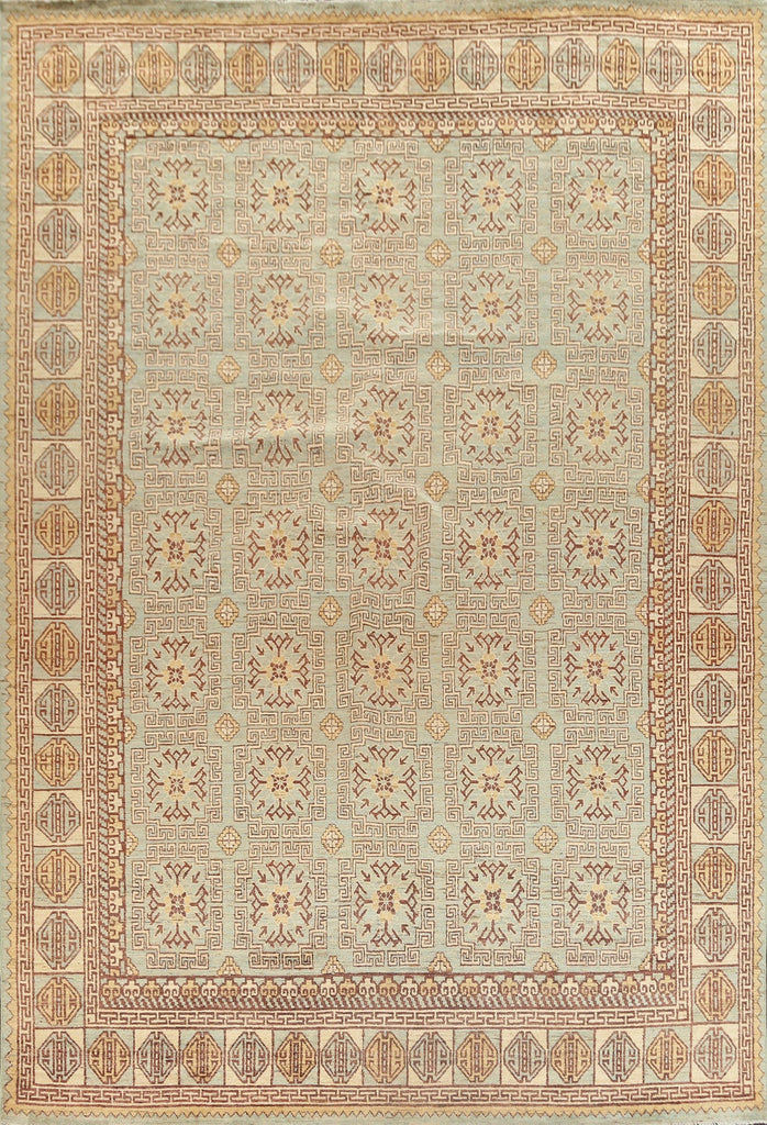 Geometric Khotan Oriental Area Rug 10x13