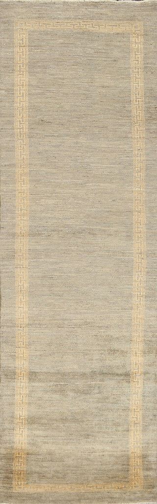 Modern Gabbeh Kashkoli Oriental Runner Rug 3x10