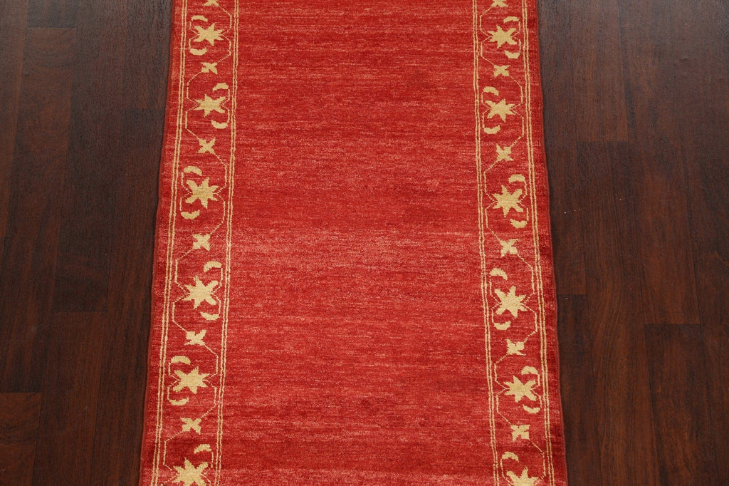 Bordered Gabbeh Kashkoli Oriental Runner Rug 3x10