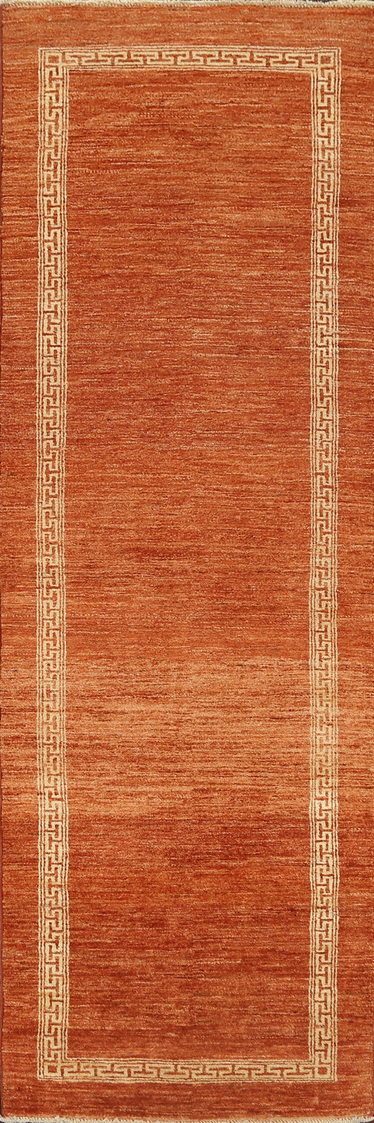 Bordered Gabbeh Kashkoli Oriental Runner Rug 3x9