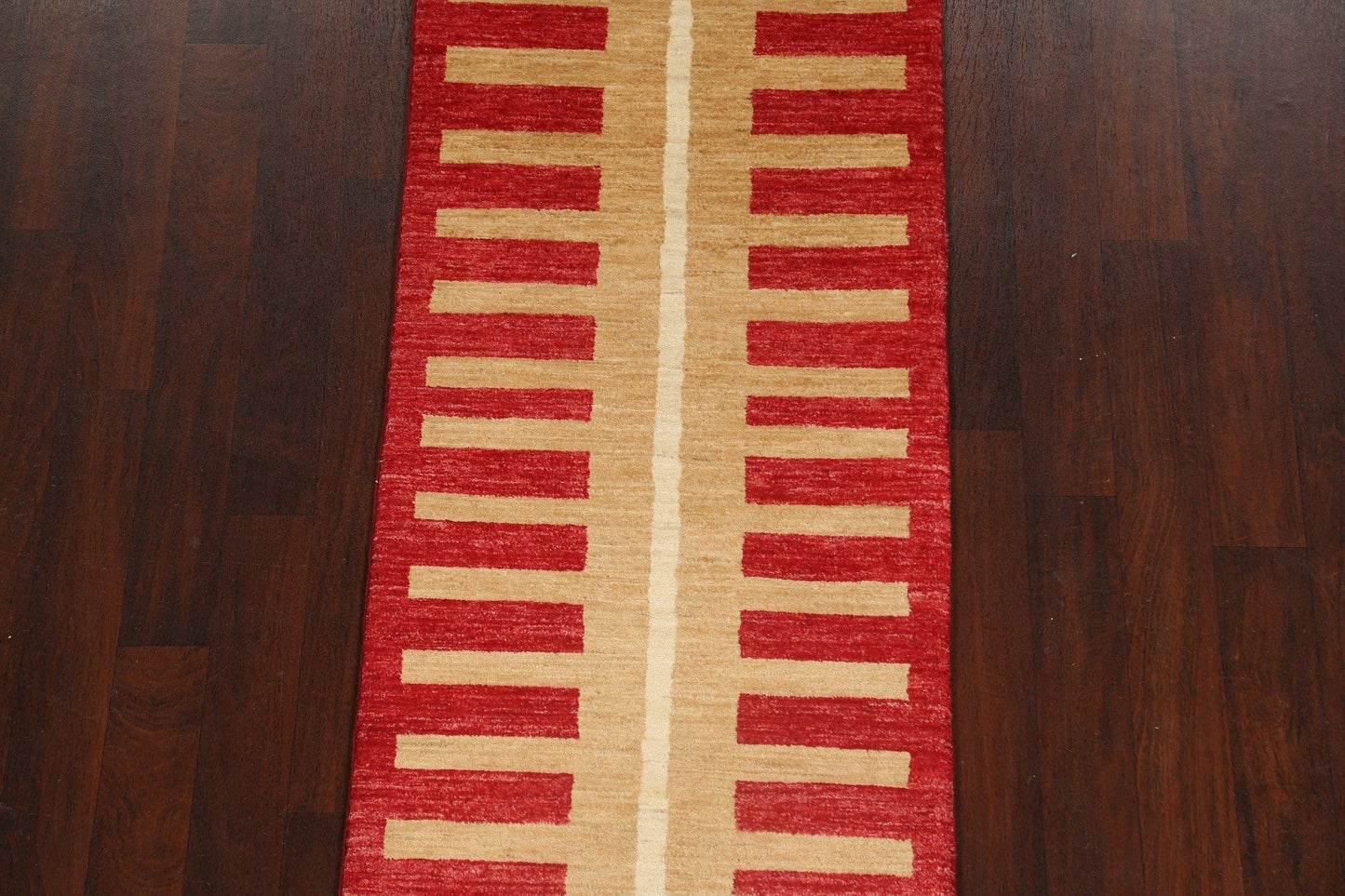 Modern Gabbeh Kashkoli Oriental Runner Rug 3x8