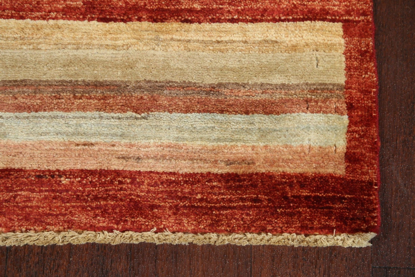 Striped Gabbeh Kashkoli Oriental Runner Rug 3x10